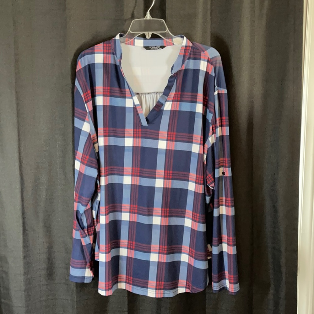 Size 24 - pull over plaid shirt